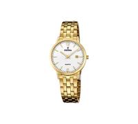 Festina Damen Uhr Analog Edelstahl 316L Gold - Quarzwerk - Mineralglas hochresistent - 5 ATM wasserdicht - Kalender F20514/2