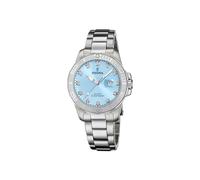 Festina Damen Uhr Analog Edelstahl 316L Silber - Quarzwerk - Mineralglas hochresistent - 10 ATM wasserdicht - Kalender F20503/5 - Boyfriend Collection