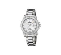 Festina Damen Uhr Analog Edelstahl 316L Silber - Quarzwerk - Mineralglas hochresistent - 10 ATM wasserdicht - Kalender F20503/1 - Boyfriend Collection