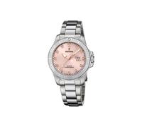 Festina Damen Uhr Analog Edelstahl 316L Silber - Quarzwerk - Mineralglas hochresistent - 10 ATM wasserdicht - Kalender F20503/2 - Boyfriend Collection