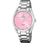 Festina Damen Uhr Analog Edelstahl 316L Silber - Quarzwerk - Mineralglas hochresistent - 5 ATM wasserdicht F20622/M - Boyfriend Collection