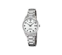 Festina Damen Uhr Analog Edelstahl 316L Silber - Quarzwerk - Mineralglas hochresistent - 5 ATM wasserdicht - Kalender F20509/1