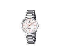 Festina Damen Uhr Analog Edelstahl 316L Silber - Quarzwerk - Mineralglas hochresistent - 5 ATM wasserdicht F16936/B - Mademoiselle