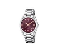 Festina Damen Uhr Boyfriend F16790/E – Edelstahl 316L, 5 ATM, Kalender – Rot/Silber