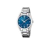 Festina Damen Uhr Analog Edelstahl 316L Silber - Quarzwerk - Mineralglas hochresistent - 5 ATM wasserdicht - Kalender F16790/C - Boyfriend Collection