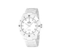 Festina Damen Uhr Analog Keramik Weiß - Quarzwerk - Mineralglas hochresistent - 5 ATM wasserdicht F20720/2 - Ceramic