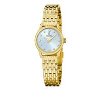 Festina Damenuhr Analog aus Edelstahl 316L Goldfarben