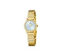 Festina Damenuhr Analog aus Edelstahl 316L Goldfarben | Quarzuhr, Widerstandsfähiges Mineralglas, Wasserdicht 5 ATM, F20750/3, Mademoiselle