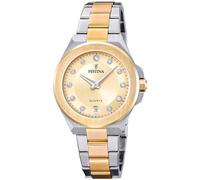 Festina Damenuhr Mademoiselle F20702/2 Quarz Analog Edelstahl 316L Gold