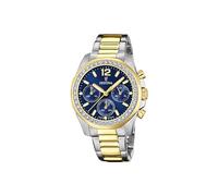 Festina Damenuhr Analog aus Edelstahl 316l Multi | Quarzwerk Chronograph, Widerstandsfähiges Mineralglas, Wasserdicht 10 ATM F20607/2