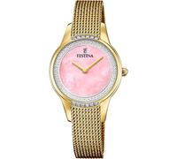 Festina Damenuhr Analog aus Edelstahl 316l | Quarzwerk, Widerstandsfähiges Mineralglas, Wasserdicht 5 ATM F20495/2, Mademoiselle