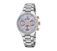 Festina Damenuhr Analog aus Edelstahl 316l Silberfarben