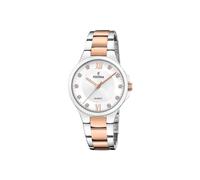 Festina Damenuhr Analog aus Edelstahl 316l Silberfarben | Quarzwerk, Widerstandsfähiges Mineralglas, Wasserdicht 5 ATM F20612/1, Mademoiselle
