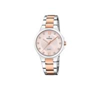 Festina Damenuhr Analog aus Edelstahl 316l Silberfarben | Quarzwerk, Widerstandsfähiges Mineralglas, Wasserdicht 5 ATM F20612/2, Mademoiselle