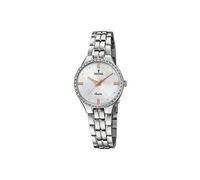 Festina Damenuhr Analog aus Edelstahl 316l Silberfarben | Quarzwerk, Widerstandsfähiges Mineralglas, Wasserdicht 5 ATM, Special Prices F20218/1