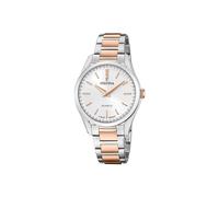 Festina Damenuhr Analog aus Edelstahl 316l Silberfarben | Quarzwerk, Widerstandsfähiges Mineralglas, Wasserdicht 5 ATM F20620/1, Mademoiselle, Swiss Made