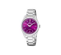 Festina Damenuhr Analog aus Edelstahl 316l Silberfarben | Quarzwerk, Widerstandsfähiges Mineralglas, Wasserdicht 5 ATM F20583/2, Mademoiselle