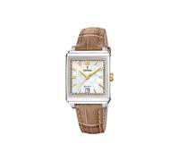 Festina Damenuhr Analog aus Edelstahl und Leder Braun