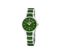 FESTINA Damenuhr Analog Edelstahlarmband Grün Ceramic Armbanduhr F20752/6 | Quarz-Uhrwerk, Kratzfestes Mineralglas, 5 ATM Wasserdicht, Edelstahlarmband, Ceramic, Damenuhr, Armbanduhr Analog, F20752/6