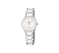 FESTINA Damenuhr Analog Edelstahlarmband Weiß Ceramic Armbanduhr F20752/1 | Quarz-Uhrwerk, Kratzfestes Mineralglas, 5 ATM Wasserdicht, Edelstahlarmband, Ceramic, Damenuhr, Armbanduhr Analog, F20752/1