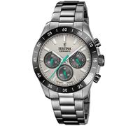 Festina Damenuhr Chronograph Anthrazit/Türkis F20703/1