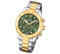 Festina Damenuhr Edelstahl silber gold Festina Boyfriend Armbanduhr UF20604/2