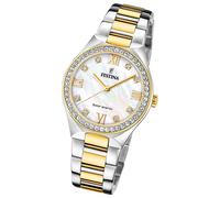 Festina Damenuhr Solar Energy Solaruhr Edelstahl silber gold UF20659/1