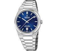 Festina Damenuhr Swiss Made F20083/2 Automatik aus silbernem Stahl