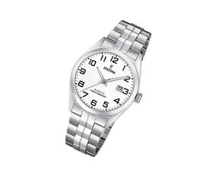 Festina Edelstahl Herren Uhr F20437/1 Armband-Uhr silber Klassik UF20437/1