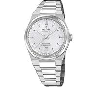 Festina F20083/1 Swiss Made Uhr Herrenuhr Edelstahl Datum Silber