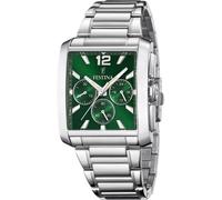 Festina Herrenuhr F20635/3 Chronograph Grün Edelstahl 316L Mineralglas Quarz 5 ATM