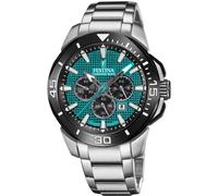 Festina Uhren F20641/3 Herren-Uhr Chronograph Stahl/Türkis