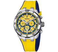 Festina F20671/4 Herren-Armbanduhr Chronograph Dunkelblau/Gelb