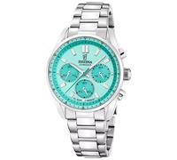 Festina F20753/3 Unisex-Uhr Boyfriend Chronograph Stahl/Türkis