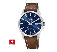 Festina Herren Uhr F20025/3 Edelstahl, Swiss Made