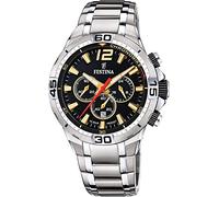 Festina Herren Analog Quarz Uhr mit Edelstahl Armband F20522/5 Silber/Schwarz