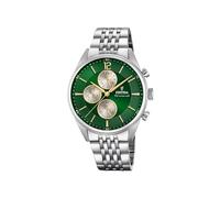 Festina Herren Armbanduhr aus Edelstahl in der Farbe Silber-Grün-Gold 41,5mm, Wasserdichtigkeit: 5Bar, F20285/9