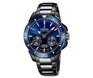 Festina Herren Armbanduhr Chrono Bike Connected Special Edition F20647/1 Edelstahl schwarz blau IP