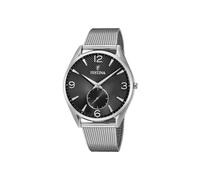 Festina Herren Armbanduhr Retro Edelstahl Silber-Schwarz, Durchmesser: 41,5mm, Wasserdichtigkeit: 3 Bar, F6869/4