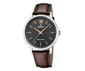 Festina Herren Armbanduhr SOLAR ENERGY F20660/6 Lederband braun