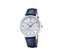 Festina Herren Solar Uhr Analog mit Blauem Lederarmband - Mineralglas mit hoher Widerstandsfähigkeit - Wasserdicht bis 5 ATM - Herren Uhren - Elegant F20660/1 Solar Energy