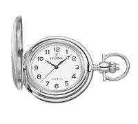 Festina Herren Taschenuhr aus Edelstahl in der Farbe Silber-Weiß 41,5mm, F2038/1