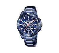 Festina Herrenarmbanduhr F20643/1 Chrono Bike Set, Edelstahl blau