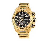 Festina Herren Uhr Analog aus Edelstahl 316L Goldfarben - Quarzwerk - Chronograph - Kalender - Mineralglas mit hoher Widerstandsfähigkeit - Wasserdicht bis 10 ATM F20492/4 Prestige