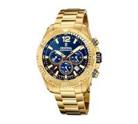 Festina F20684/2 Herrenuhr Chronograph Goldfarben/Blau