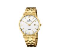 Festina Herren Uhr Analog aus Edelstahl 316L Goldfarben - Quarzwerk - Kalender - Mineralglas mit hoher Widerstandsfähigkeit - Wasserdicht bis 5 ATM F20513/2