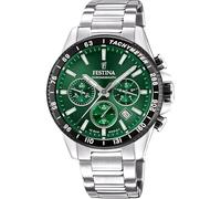 Festina Herrenuhr F20560- Chrono Edelstahl 10 ATM grün