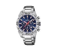 Festina Herren Uhr Analog aus Edelstahl 316L Silber - Quarzwerk - Chronograph - Kalender - Mineralglas mit hoher Widerstandsfähigkeit - Wasserdicht bis 10 ATM F20543/4 Chrono Bike
