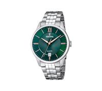 Festina Herren Uhr Analog aus Edelstahl 316L Silber - Quarzwerk - Kalender - Mineralglas mit hoher Widerstandsfähigkeit - Wasserdicht bis 5 ATM F20425/7