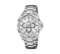 Festina Herren Uhr Analog aus Edelstahl 316L Silber - Quarzwerk - Kalender - Mineralglas mit hoher Widerstandsfähigkeit - Wasserdicht bis 10 ATM - Multifunktion F20623/1